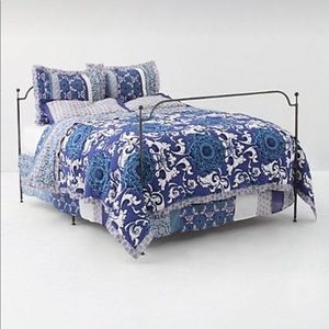 Anthropologie Alhambra queen quilt + pillow shams